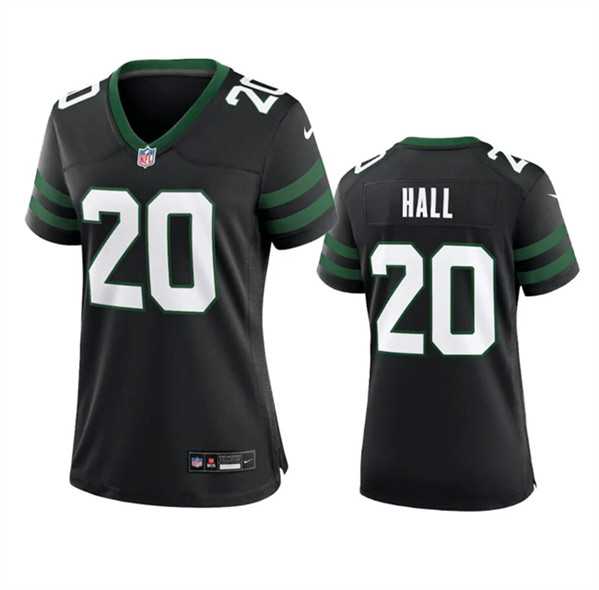 Women%27s New York Jets #20 Breece Hall Black 2024 Stitched Jersey Dzhi
